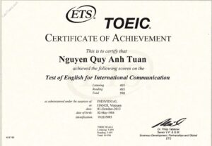 Buy TOEIC Certificate online