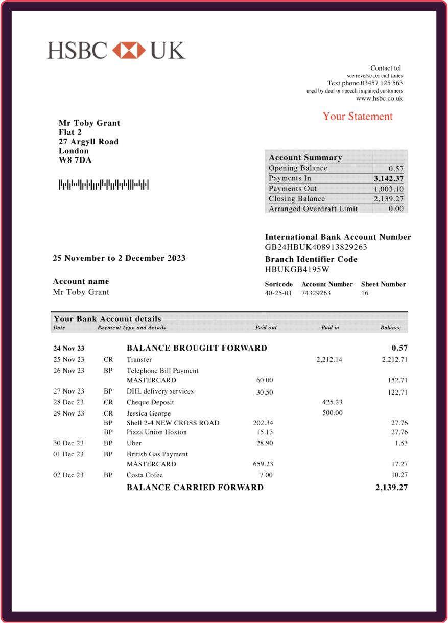 Buy the Real Looking Bank Statements