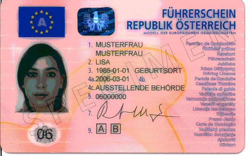 Buy Austrian Driver’s License Online