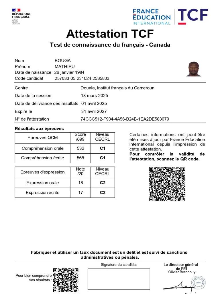 Buy Canadian TCF certificate, TCF Certificate, Buy TCF Certificate Online, Get your TCF registered in the French education database without passing the exam