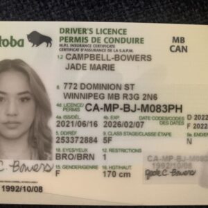 Buy Manitoba Driver License, acheter un permis de conduire du Manitoba